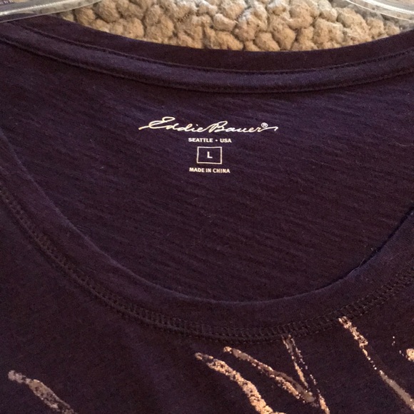 Eddie Bauer tree print long sleeve shirt - Picture 3 of 5